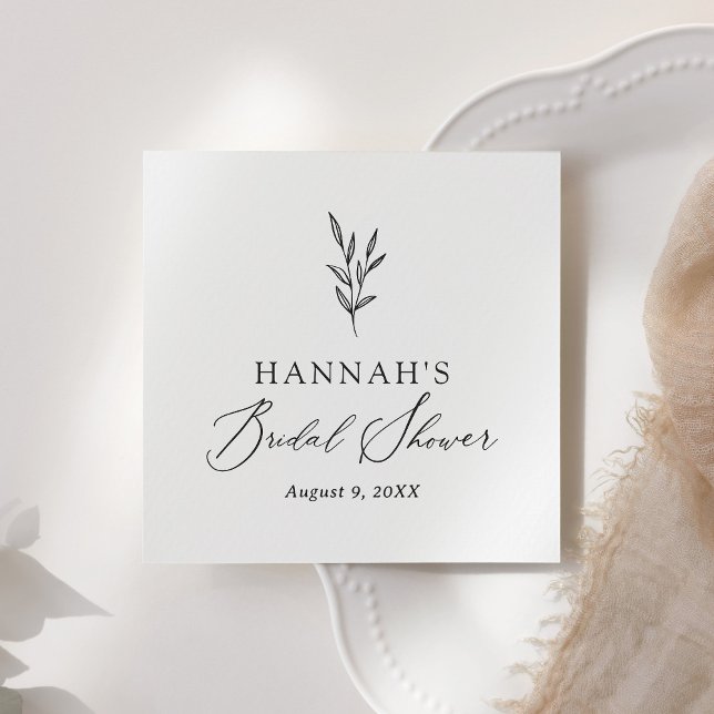 Einfaches botanisches Brautparty Serviette (Von Creator hochgeladen)