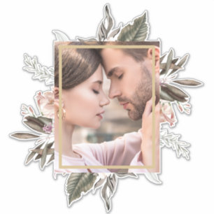 Einfaches botanisches Foto Aufkleber