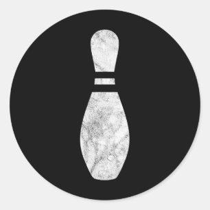 Einfaches Bowling-Button für Männer - Jungen oder  Runder Aufkleber