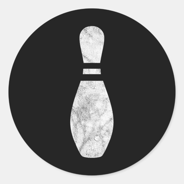 Einfaches Bowling-Button für Männer - Jungen oder  Runder Aufkleber (Vorderseite)