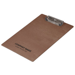 Einfaches braunes Vintage-Leder mit schwarzem benu Klemmbrett