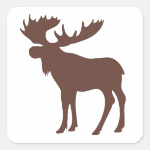 Einfaches Brautmoosesymbol Quadratischer Aufkleber