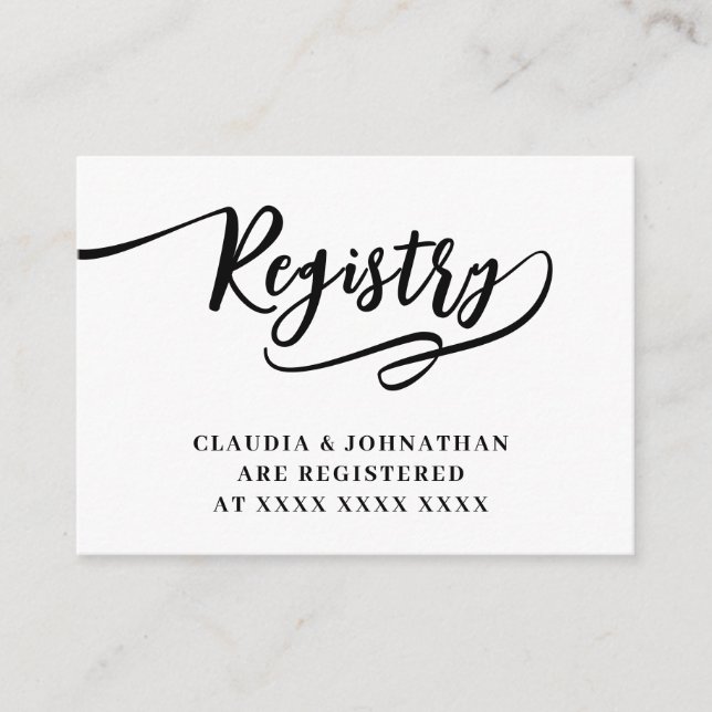 Einfaches Brautparty Begleitkarte (Vorderseite)