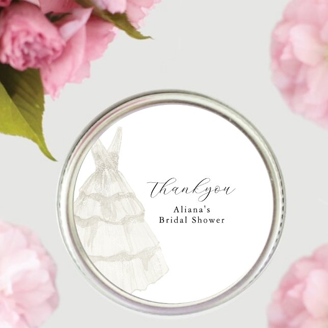 Einfaches Brautparty für Elementarweiße Hochzeitsk Geschenkanhänger (Von Creator hochgeladen)