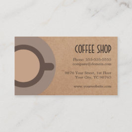 Einfaches Brown Loyalty Card Coffee Shop 3. Treuekarte