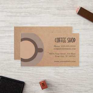 Einfaches Brown Loyalty Card Coffee Shop 3. Treuekarte
