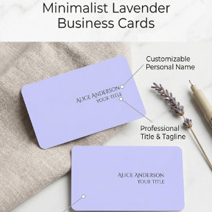 Einfaches Budget Einfarbige moderne Periwinkle Visitenkarte