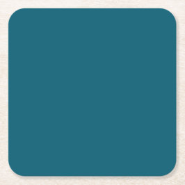 Einfaches Budget Solid Color Aquamarin Rechteckiger Pappuntersetzer