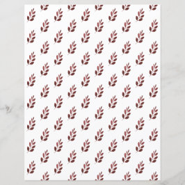 Einfaches burgundy Leaf Scrapbook-Blatt