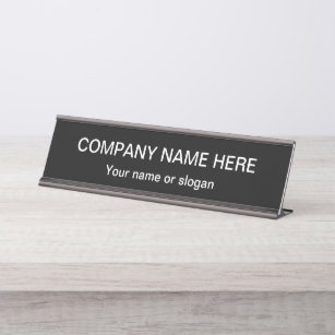 Einfaches Büro-berufliche Entwurfs-Schablone Schreibtischnamensplakette