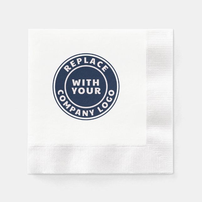 Einfaches Business-Logo Corporate Mitarbeiter indi Serviette (Vorderseite)