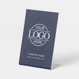 Einfaches Business-Logo für Navy-Unternehmen Sockelschild