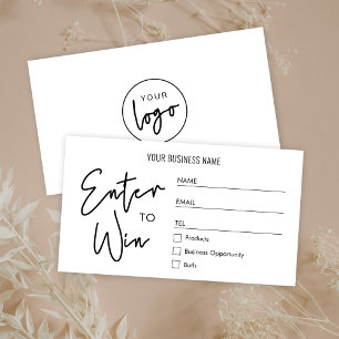 Einfaches Business-Logo-Raffel Ticket gewinnen