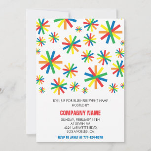 Einfaches Business Party lädt Confetti ein Einladung