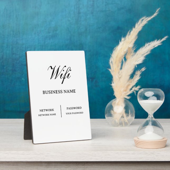 Einfaches Cafe-Wifi-Passwort Fotoplatte (Seite)