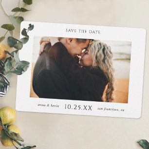 Einfaches Chic Custom-Foto Save The Date