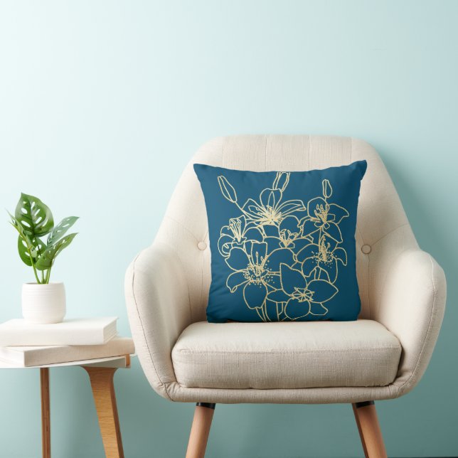 Einfaches Chic Floral Kissen (Stuhl )