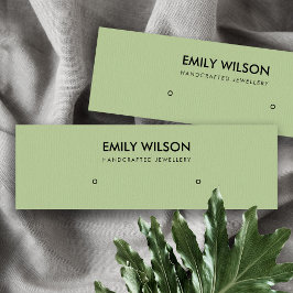 EINFACHES CHIC GREEN KRAFT STUD EARRING DISPLAY LO MINI VISITENKARTE