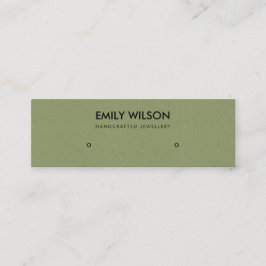 EINFACHES CHIC GRÜNE KRAFT STUDIEREN ANGEBOT LOGO MINI VISITENKARTE