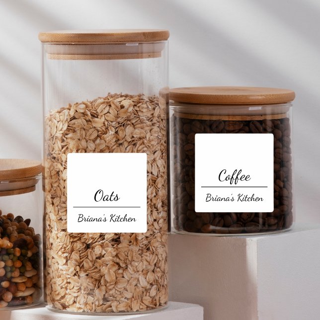 Einfaches Chic Kitchen & Pantry Jar Label (Von Creator hochgeladen)