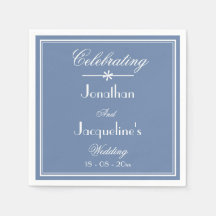 Einfaches Chic Script rustic Dusty Blue Wedding Pa