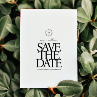 Einfaches Chic ・ Stilvoll und modern Minimalistisc Save The Date