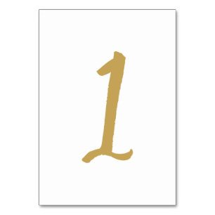 Einfaches Chic-Tischnummer-Gold - Tabelle 1 Tischnummer