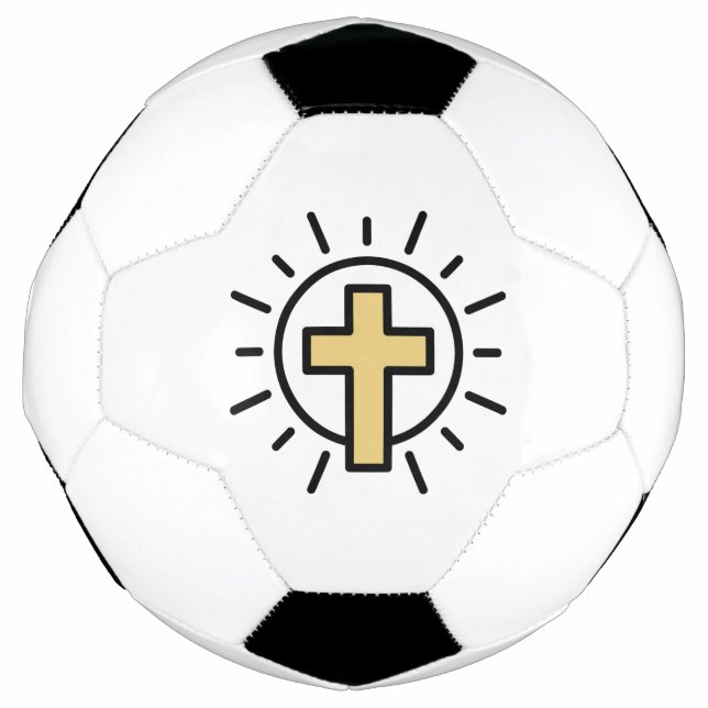 Einfaches Christliches Kreuz Fußball (Vorderseite)