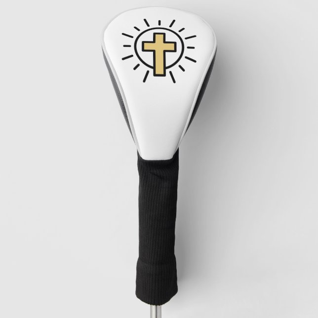 Einfaches Christliches Kreuz Golf Headcover (Vorderseite)