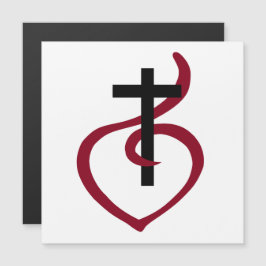 Einfaches Christliches Kreuz Magnetkarte