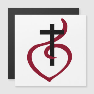 Einfaches Christliches Kreuz Magnetkarte