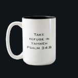Einfaches Christliches Psalm-Bibelverse Zweifarbige Tasse<br><div class="desc">Einfache Christliche Psalm Bibel Verse Zwei-Tone-Kaffee-Tasse</div>
