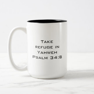 Einfaches Christliches Psalm-Bibelverse Zweifarbige Tasse