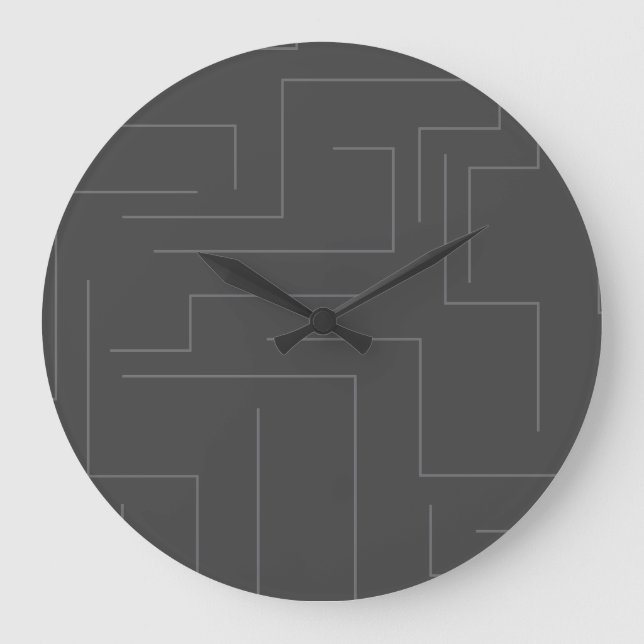 Einfaches, cooles abstraktes Motion Concept Line M Große Wanduhr (Vorderseite)