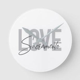 Einfaches, cooles, modernes Design der Liebe Sacra Runde Wanduhr