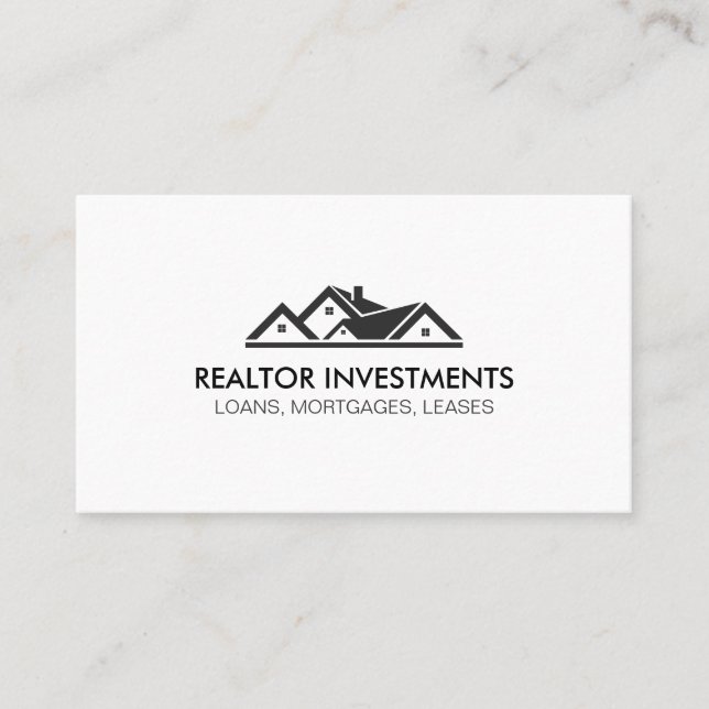 Einfaches Corporate Real Anwesen Agent Visitenkarte (Vorderseite)