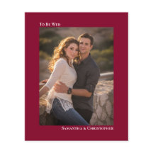 Einfaches Cranberry Red BUDGET Hochzeitsstipendium