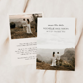 Einfaches Cream Foto Elegante Hochzeit Save The Date