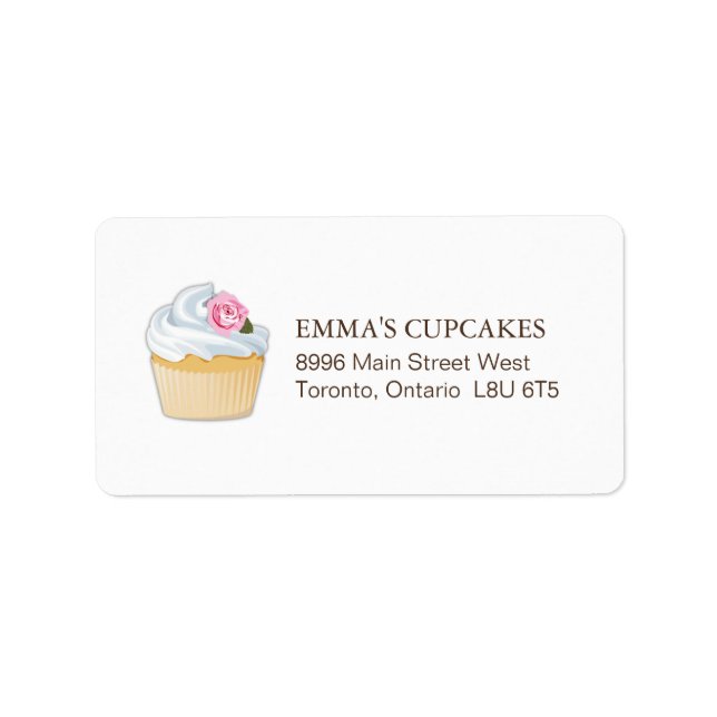 Einfaches Cupcake-Mailadressen-Etikett Adressaufkleber (Vorne)