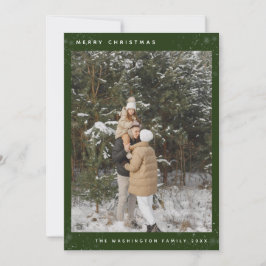 Einfaches Custom Foto Grün Frohe Weihnachten