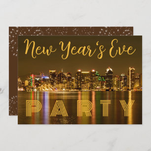 Einfaches Custom San Diego NYE Party Einladung