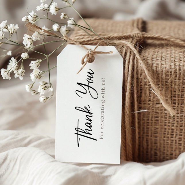 Einfaches Dankeschön für Hochzeit Geschenkanhänger (Thank your guests with a simple, elegant wedding thank-you tag—a perfect touch of gratitude & charm!)