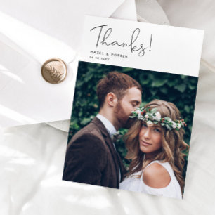 Einfaches Dankeschön-Script Modernes Hochzeitskenn Dankeskarte