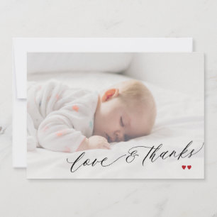 Einfaches Dankesskript für Baby Shower Liebes- und Dankeskarte