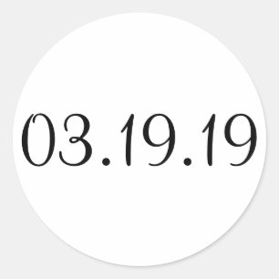 Einfaches Datum - Circle Sticker