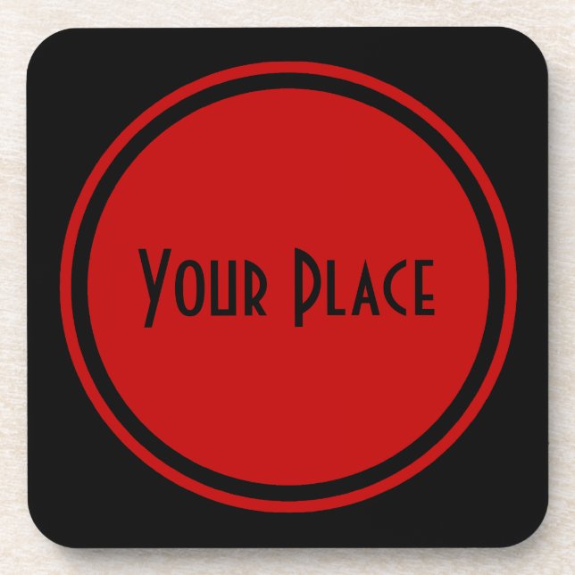 Einfaches dennoch hoch entwickeltes Rot Untersetzer (Vorderseite)