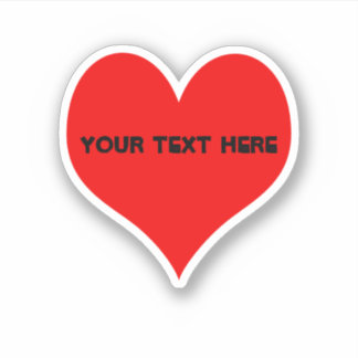 Einfaches Design des Roten Herzens Aufkleber