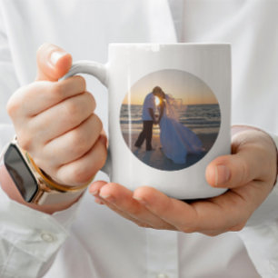 Einfaches Design des Zwei-Circle-Fotos Kaffeetasse