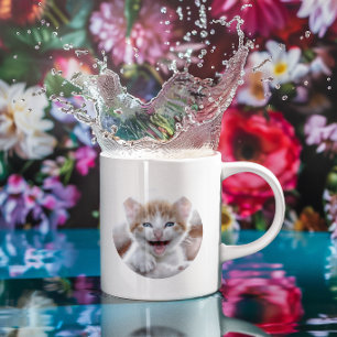 Einfaches Design des Zwei-Circle-Fotos Kaffeetasse