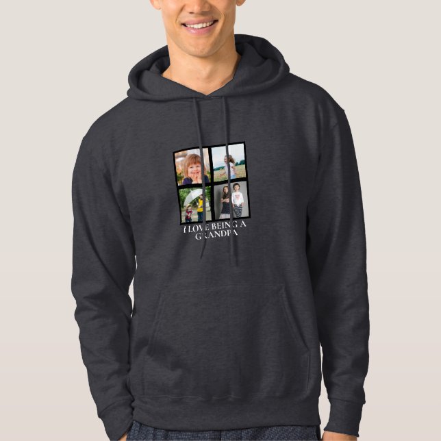 Einfaches Design für benutzerdefinierbares Foto-Gr Hoodie (Vorderseite)